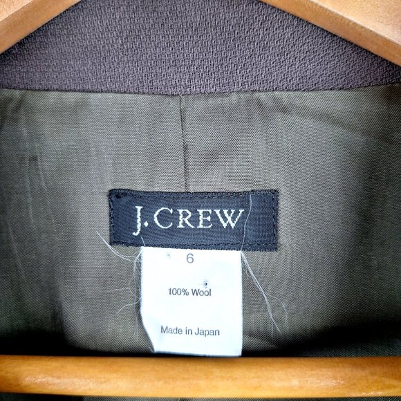 J Crew Womens Brown Jacket Blazer Size 6. 100% Wool Made in Japan Lined Vintage - Picture 11 of 12